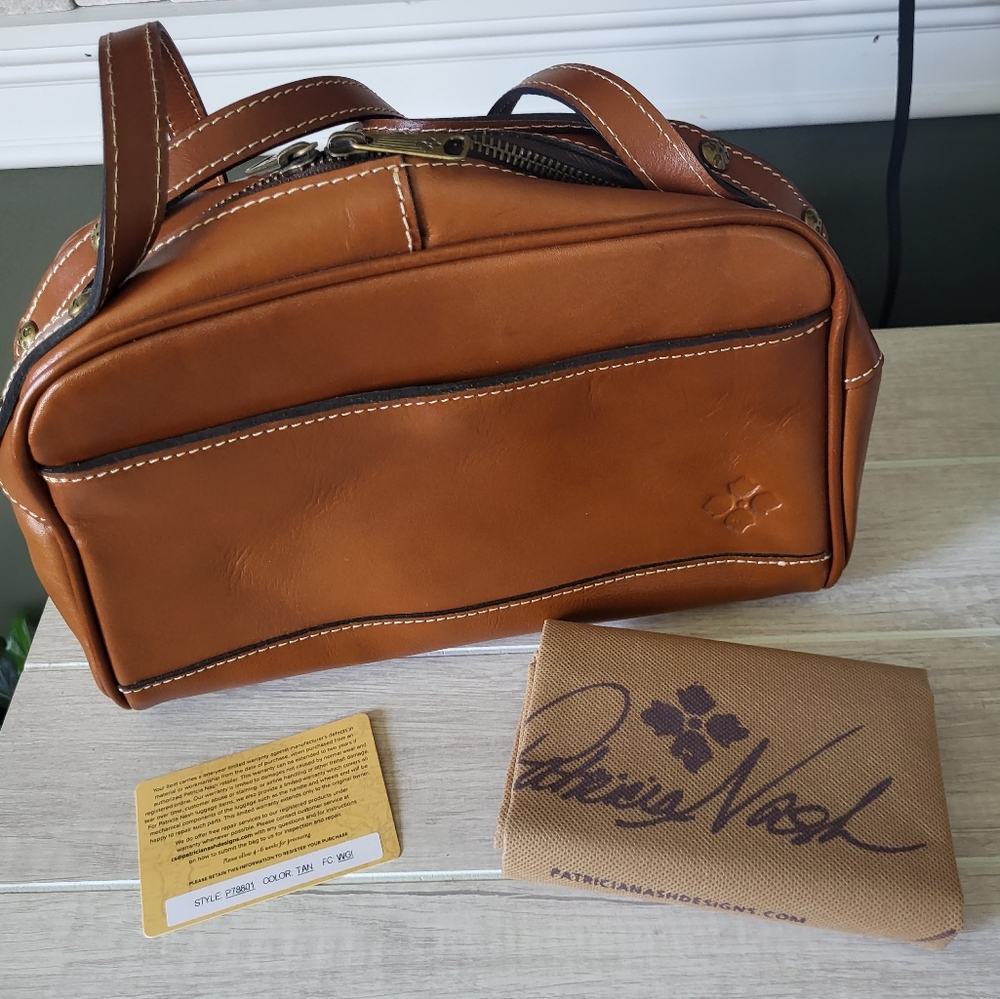 Patricia Nash Heritage Collection Manali Leather Tooled Tan Bag Purse Handbag